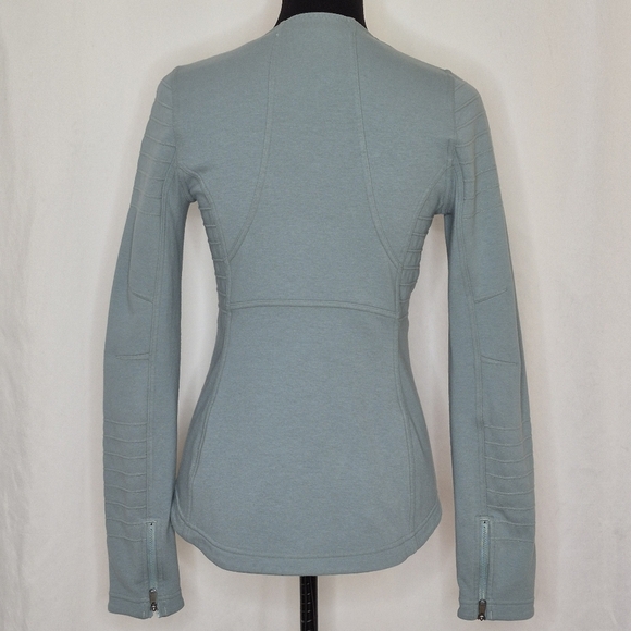 Athleta Moto Jacket w/ Asymmetric Front Zipper Moto Style Detail- Size XS - Picture 9 of 16